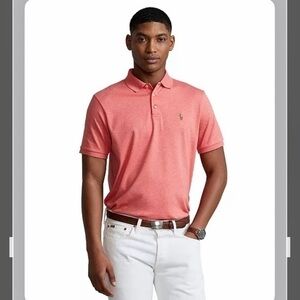 POLO RALPH LAUREN Men's Classic Fit Soft Cotton Polo in Pink Heather Size XXL